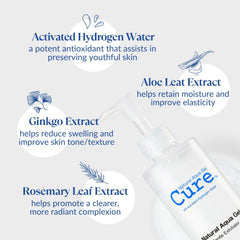 Natural Aqua Gel Cure swatch on hand demonstrates smooth, non-abrasive exfoliation.