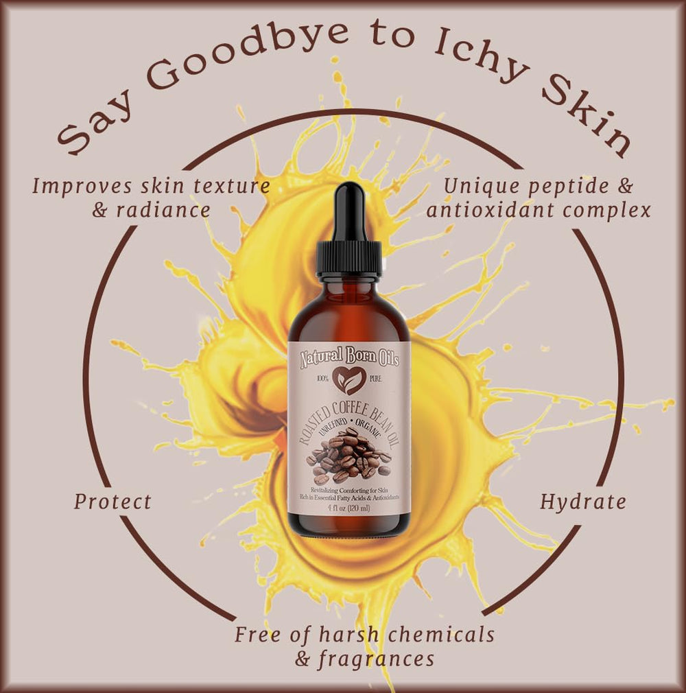 Natural Born Oils organic label highlights cold-pressed coffee oil quality