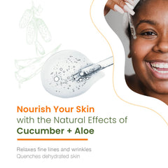 Natural Chemist Cucumber Aloe Serum dispensing pump for easy application