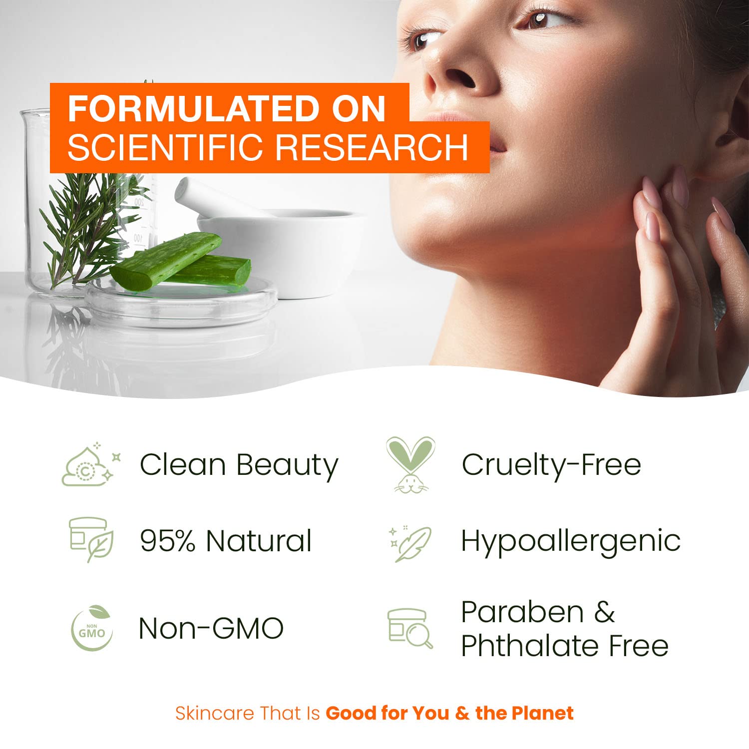 Natural Chemist Cucumber Aloe Serum on skin with a healthy glow