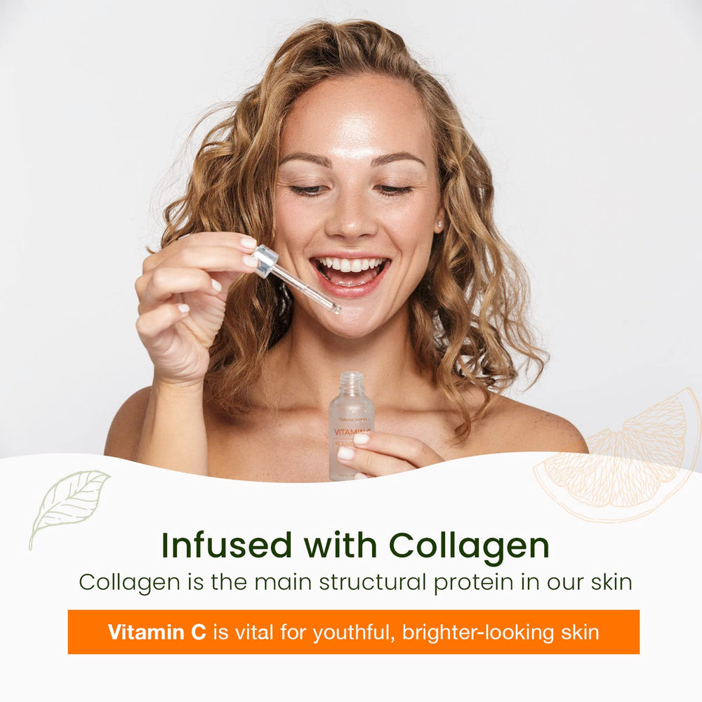 Natural Chemist Vitamin C Serum on hand shows everyday skincare routine.