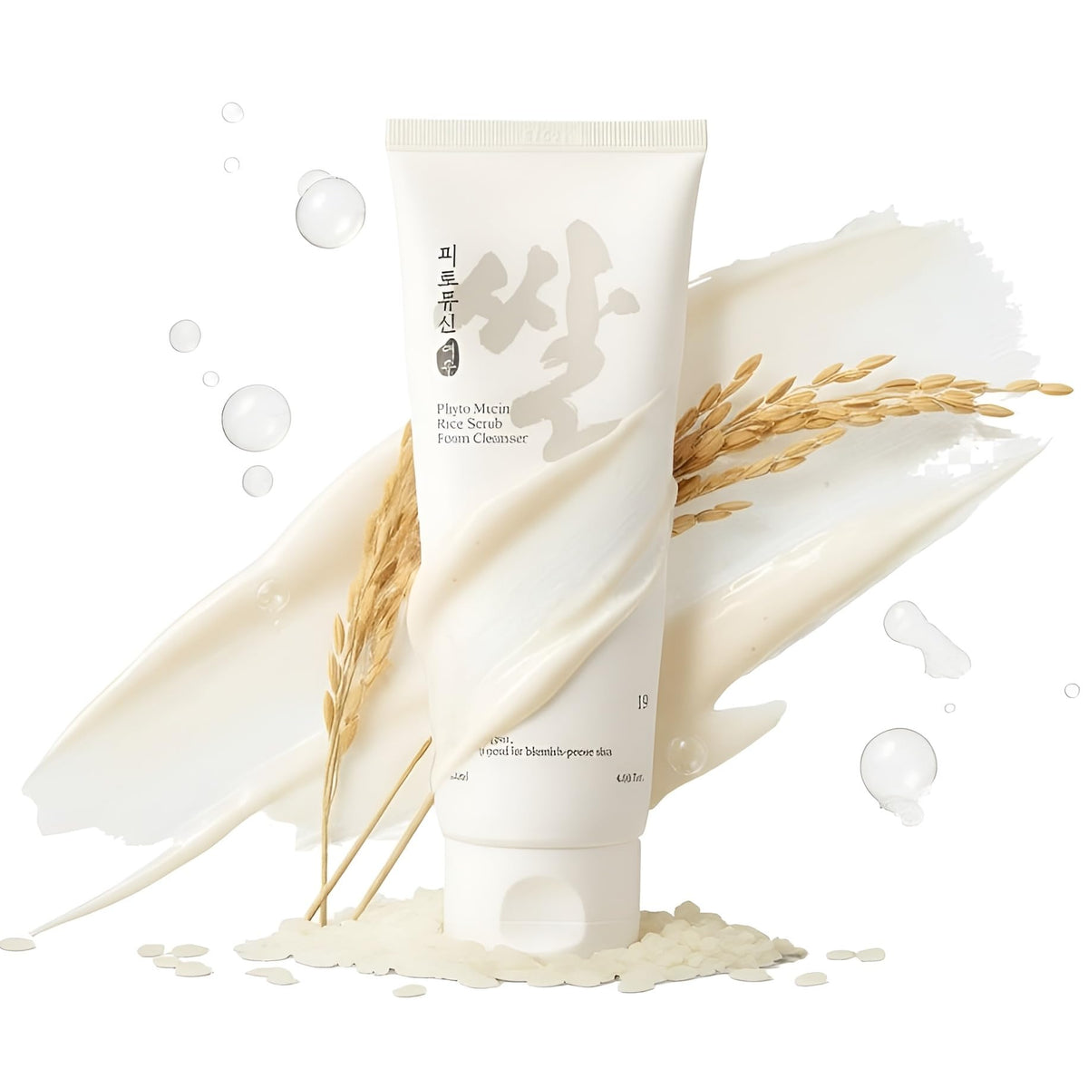 NATURAL DERMA PROJECT Rice Mochi Foam cleanser lathers softly for gentle cleansing and makeup removal.