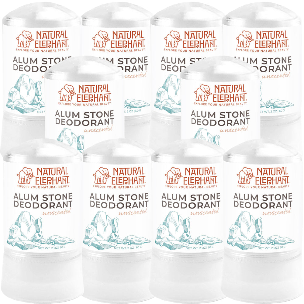 Natural Elephant alum stone deodorant stick 60g ready for daily, long-lasting protection.