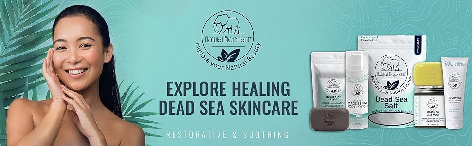 Natural Elephant Dead Sea Salt in bath promotes a relaxing spa-like soak.