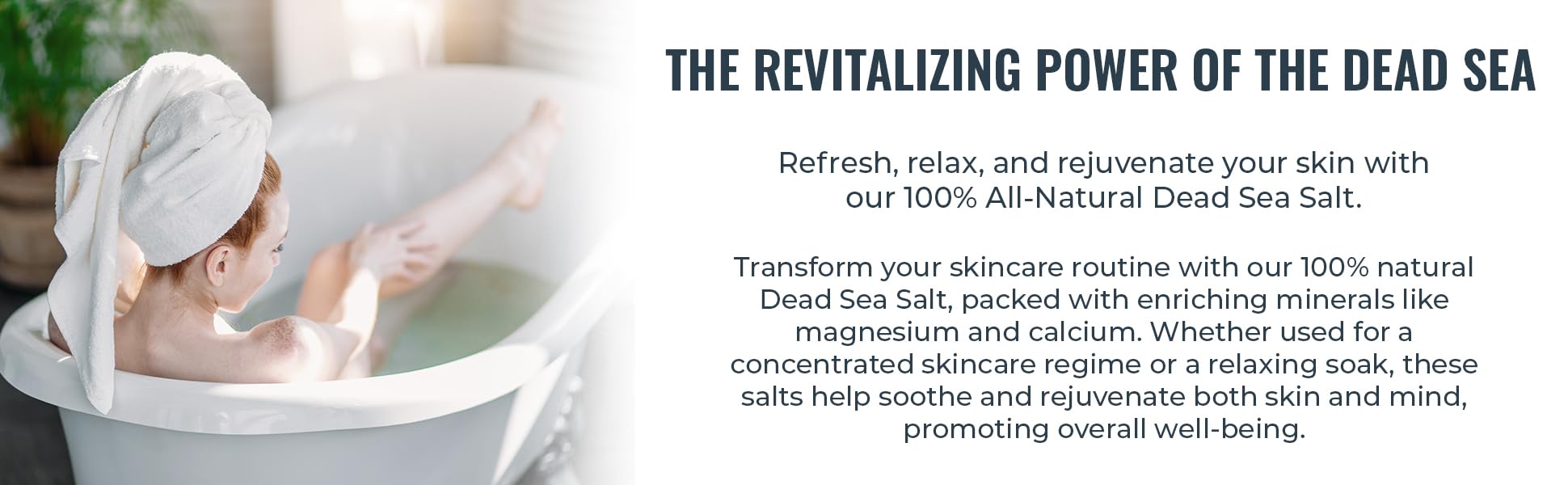 Natural Elephant Dead Sea Salt natural purity emphasizes 100% natural ingredients.