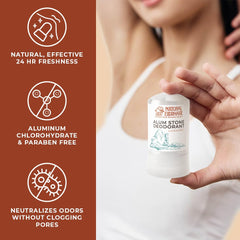Natural Elephant unscented deodorant application on clean skin for sensitive skin.