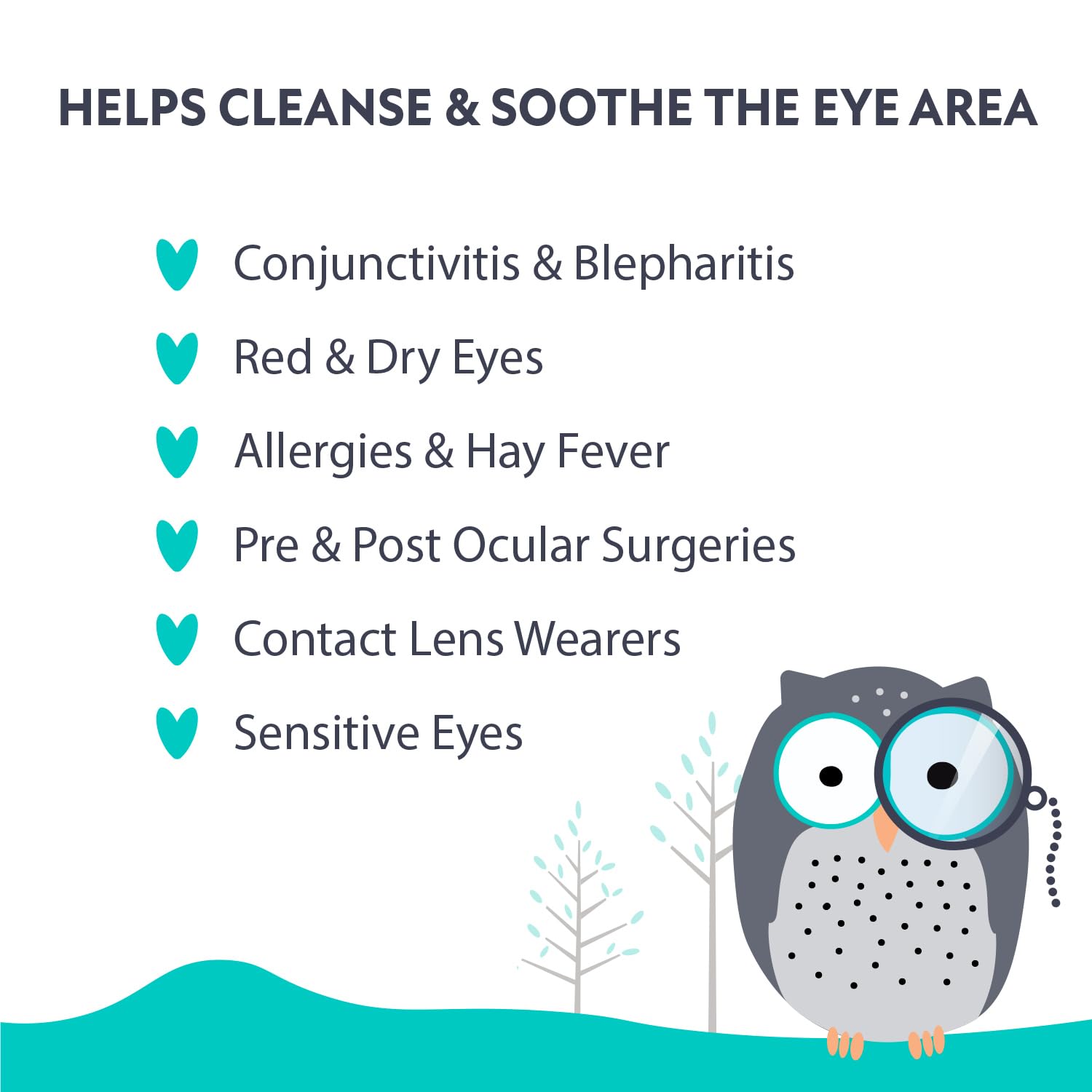 Hydrating hyaluronic acid and tea tree oil in Peepers Plus formula