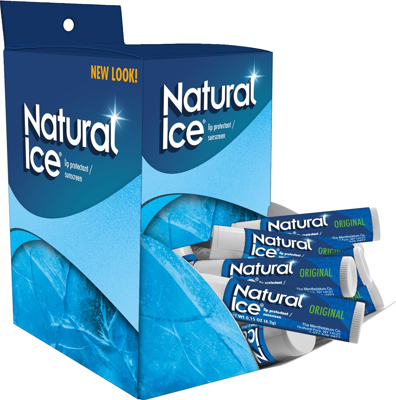 Natural Ice lip balm original SPF15 in 0.16 oz helps protect lips from sun exposure.
