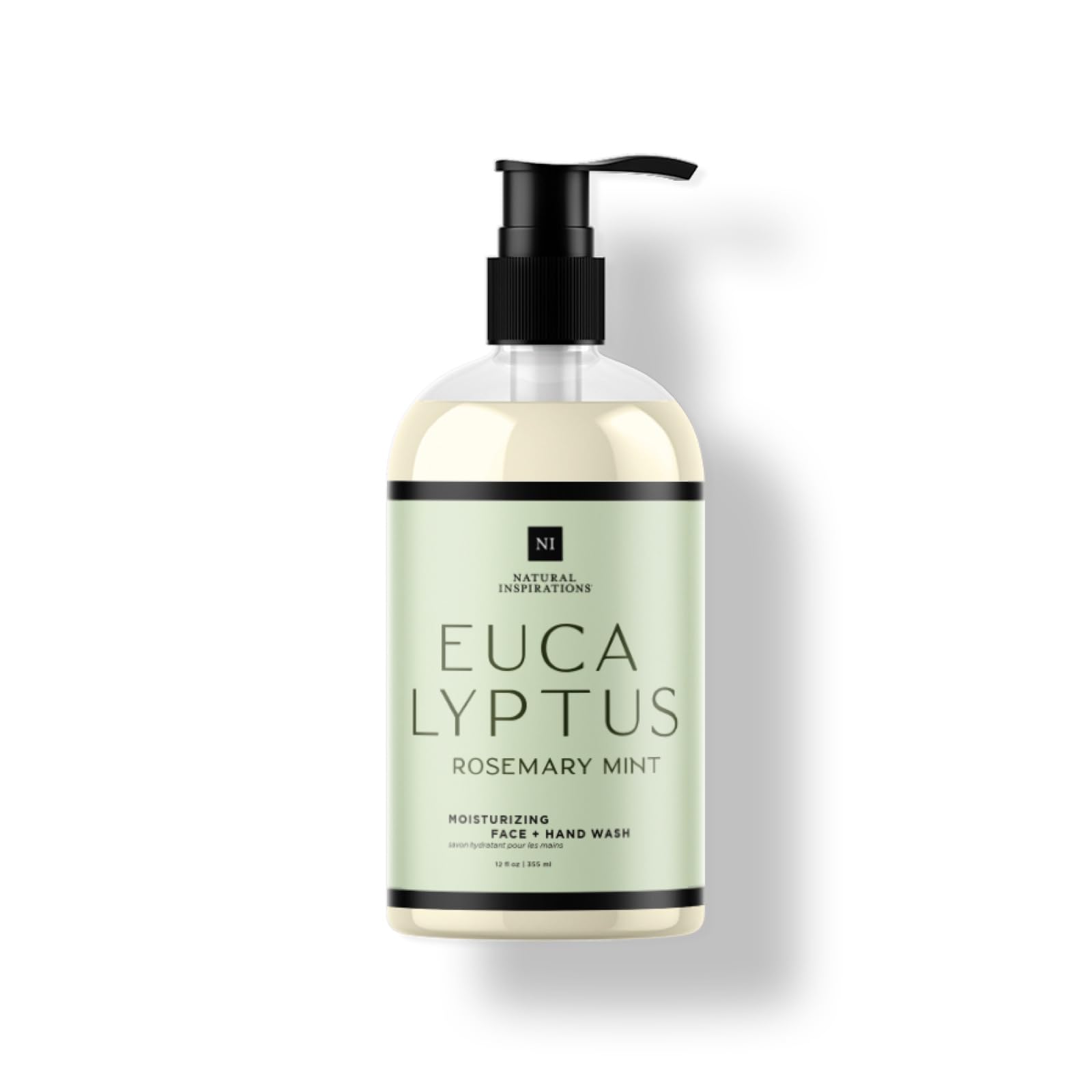 Natural Inspirations hand wash bottle with eucalyptus fragrance for a gentle daily cleanse.