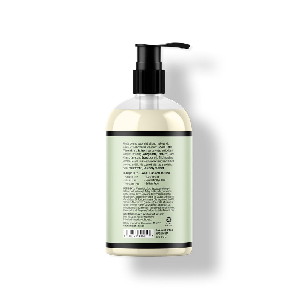 Natural Inspirations lather close-up showcasing rich foam ideal for hands and face.