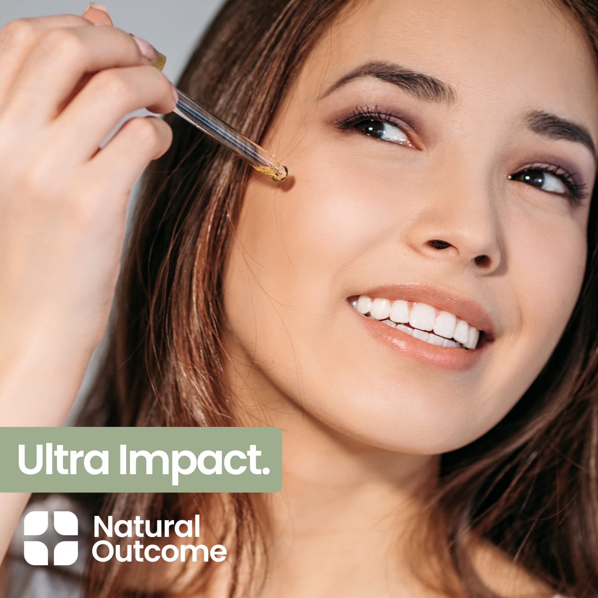 Natural Outcome 1 oz bottle on a shelf, ideal for compact skincare.