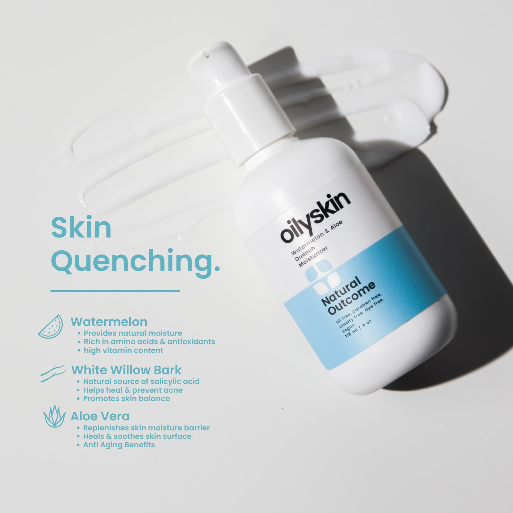 Aloe Vera in Natural Outcome moisturizer providing soothing moisture.