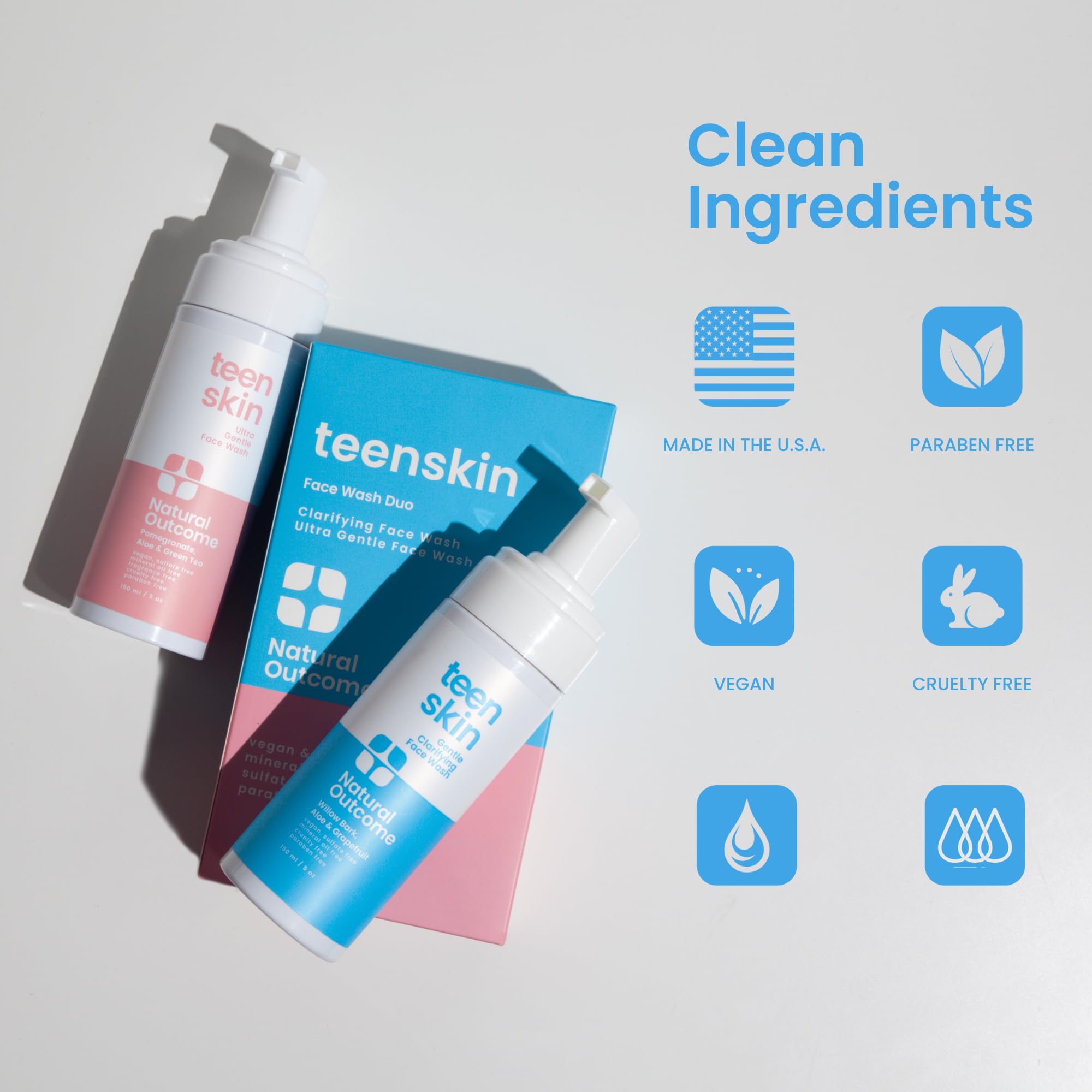 Natural Outcome bottle being poured for quick everyday cleansing.