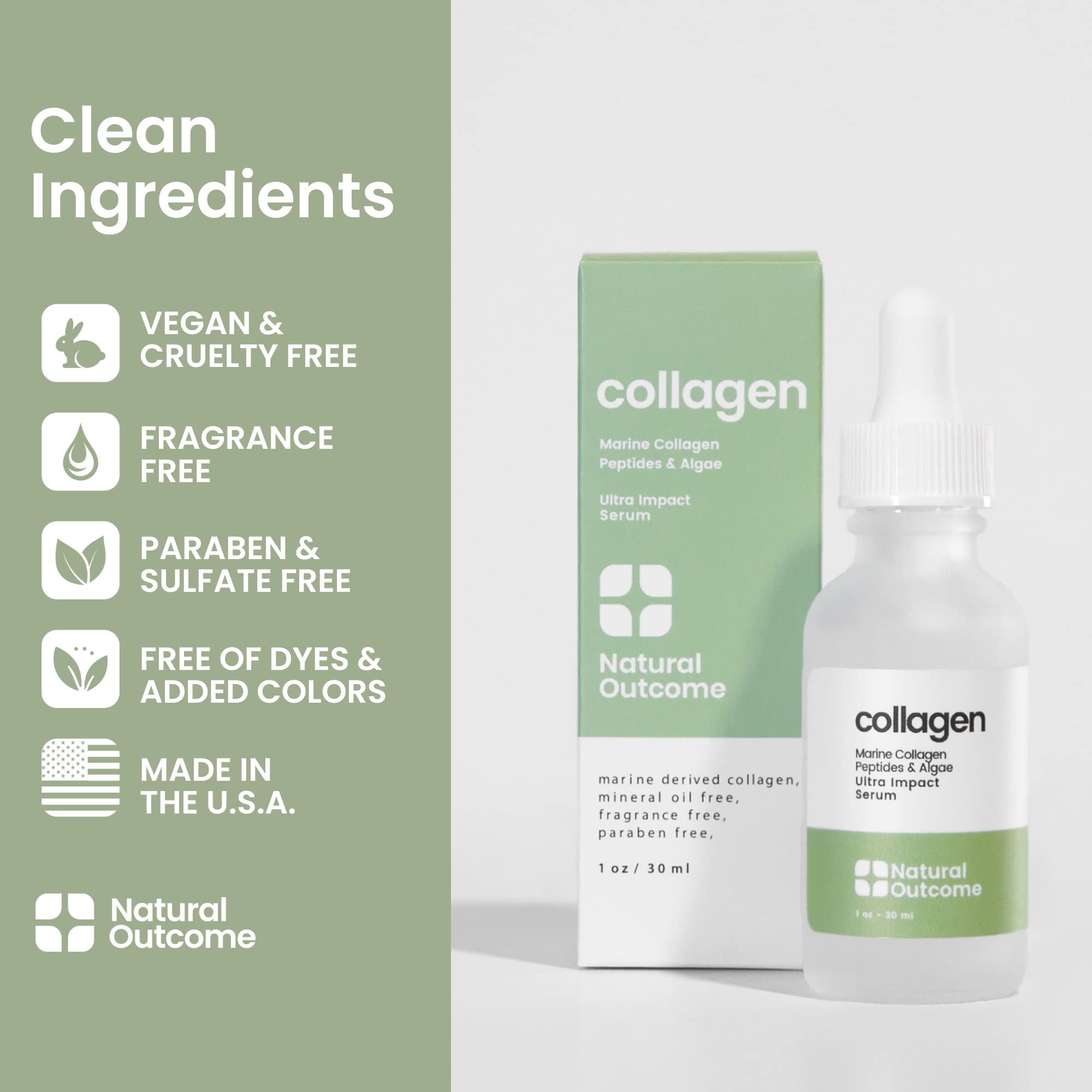 Natural Outcome fragrance-free label suitable for sensitive skin.