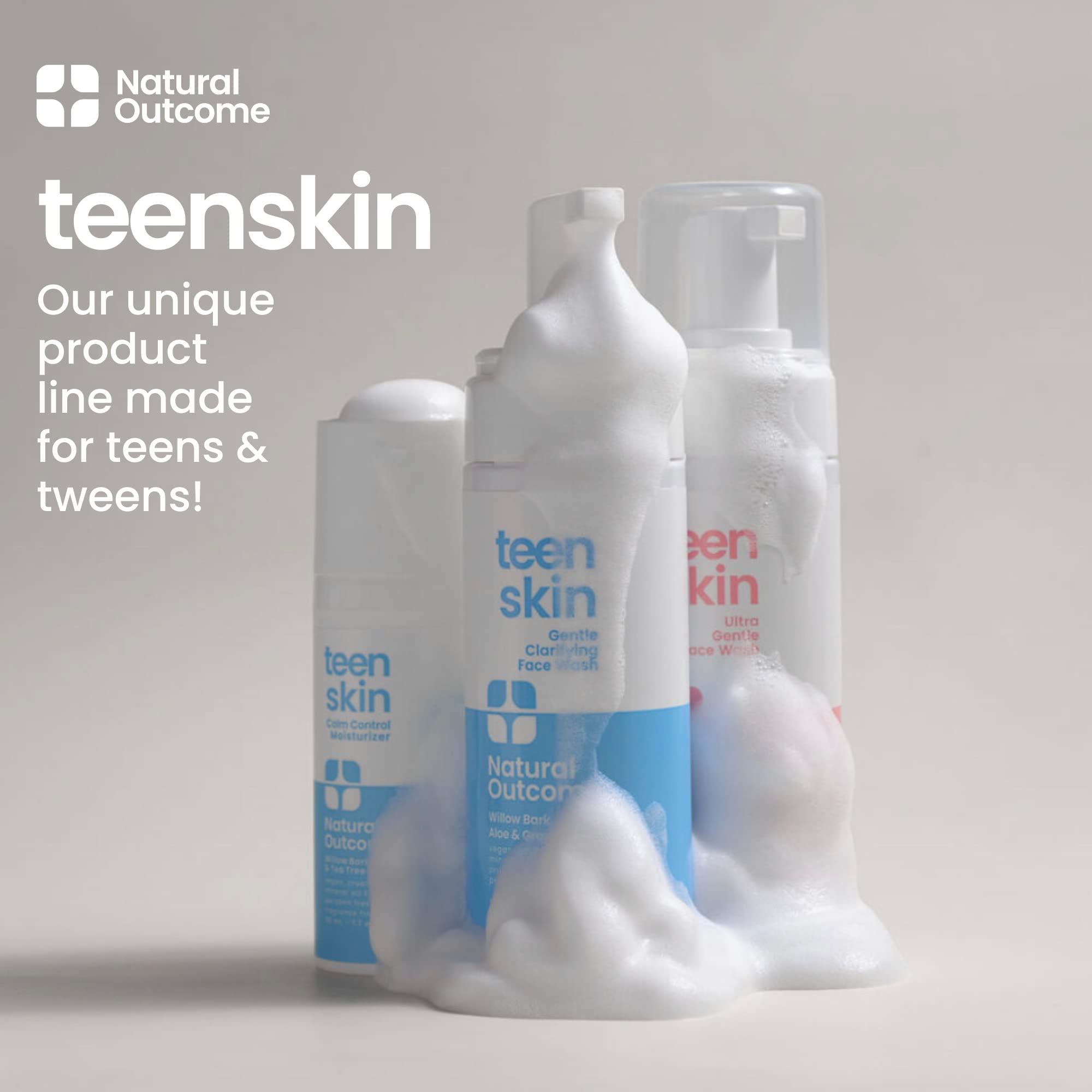 Natural Outcome ingredients list features aloe vera chamomile and tea tree oil.