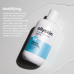 Natural Outcome ingredients highlight witch hazel, grapefruit, and pomegranate for refreshed skin.