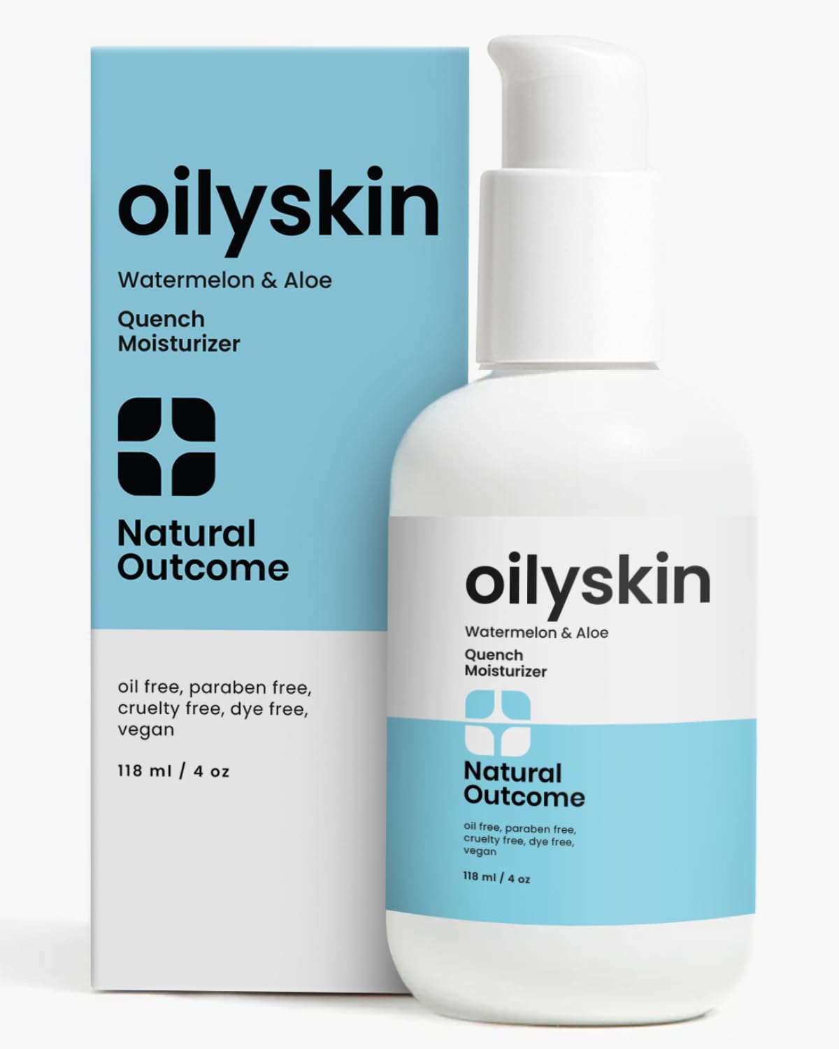 Natural Outcome Oily Skin Moisturizer bottle ready for oil control and hydration.
