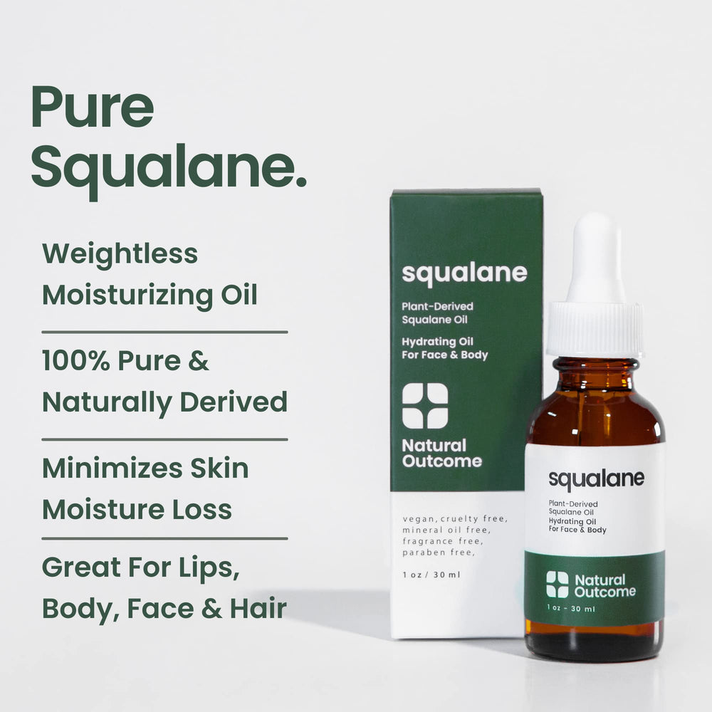 Hands applying Natural Outcome Pure Squalane Oil for quick absorption