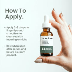 Natural Outcome Pure Squalane Oil on the body for smoothing moisture
