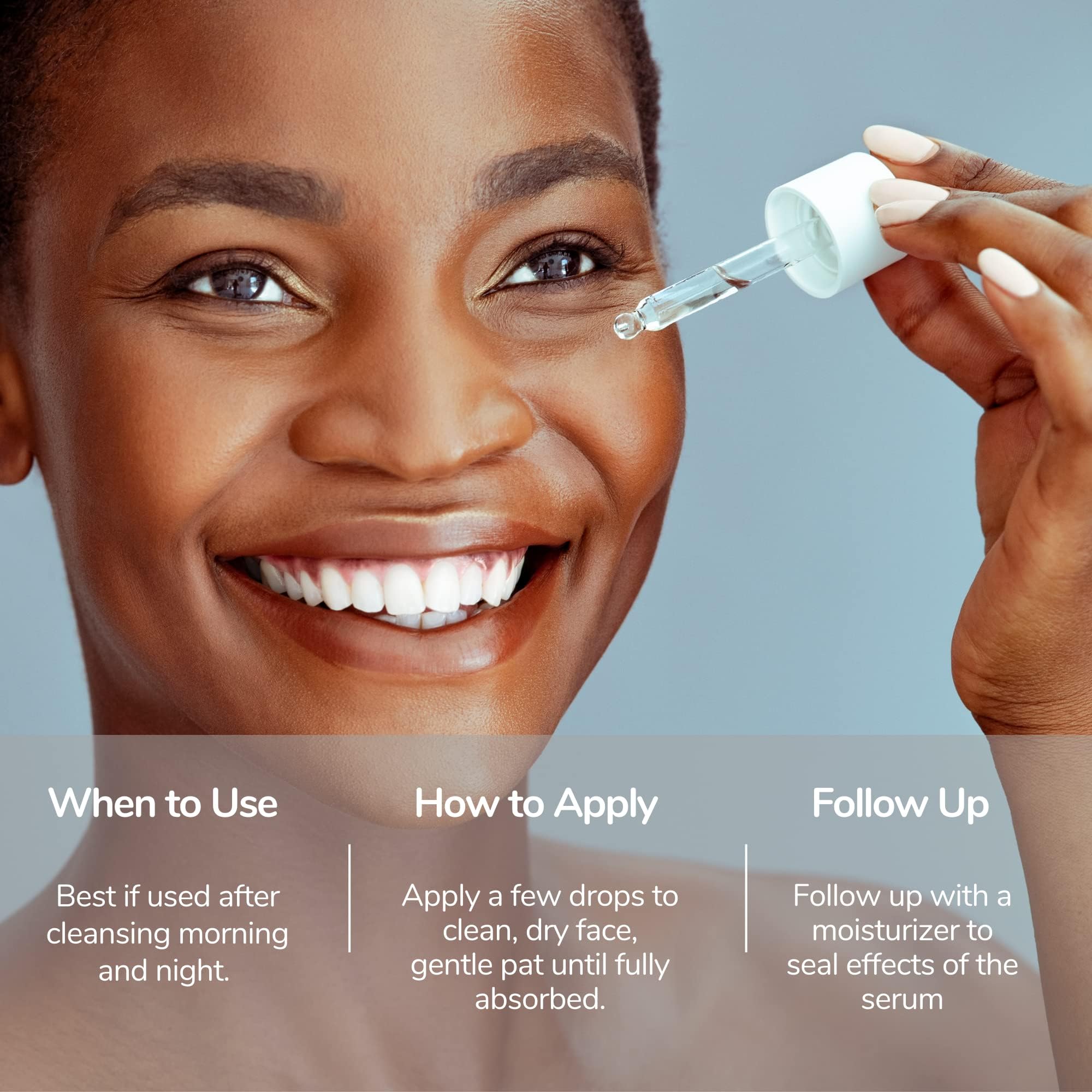Natural Outcome skin routine shot demonstrating lightweight formulas layering easily
