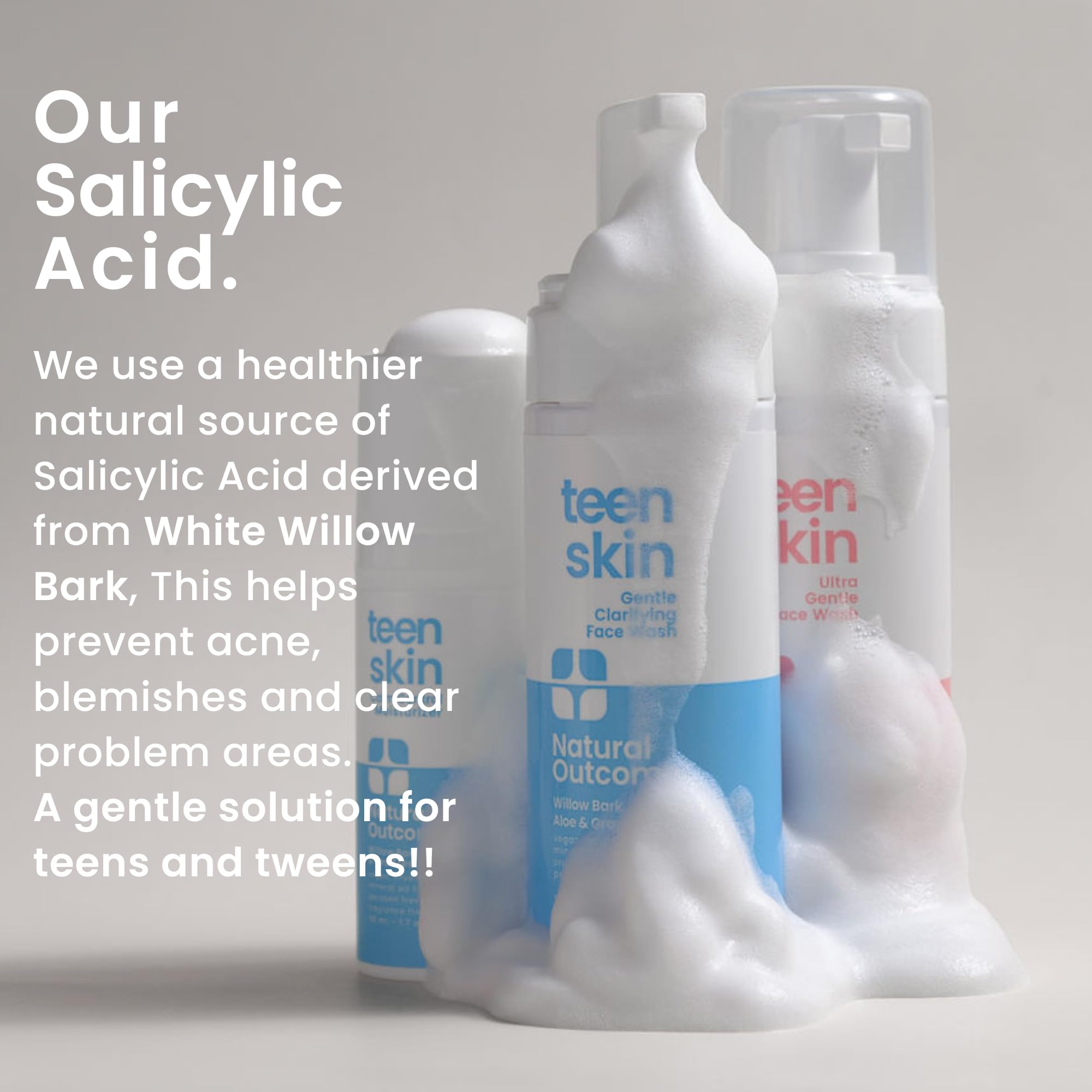 Packaging box featuring Natural Outcome branding and teen-friendly design.