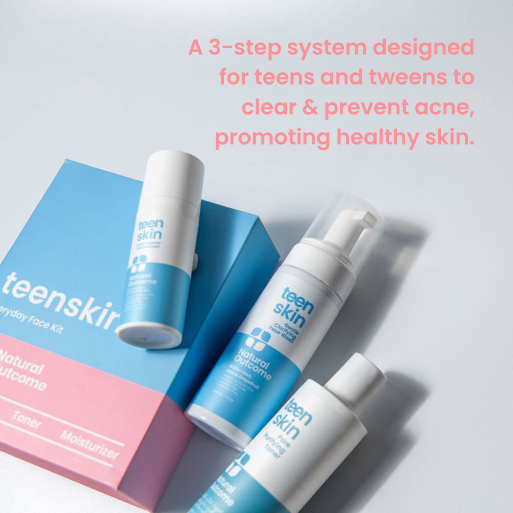 Natural Outcome Teen Skin Kit close-up texture reveal foaming cleanser.