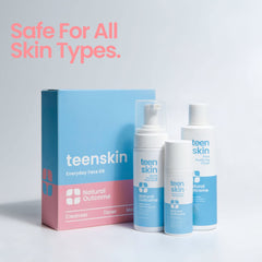 Natural Outcome Teen Skin Kit packaging box shows complete three-step routine.