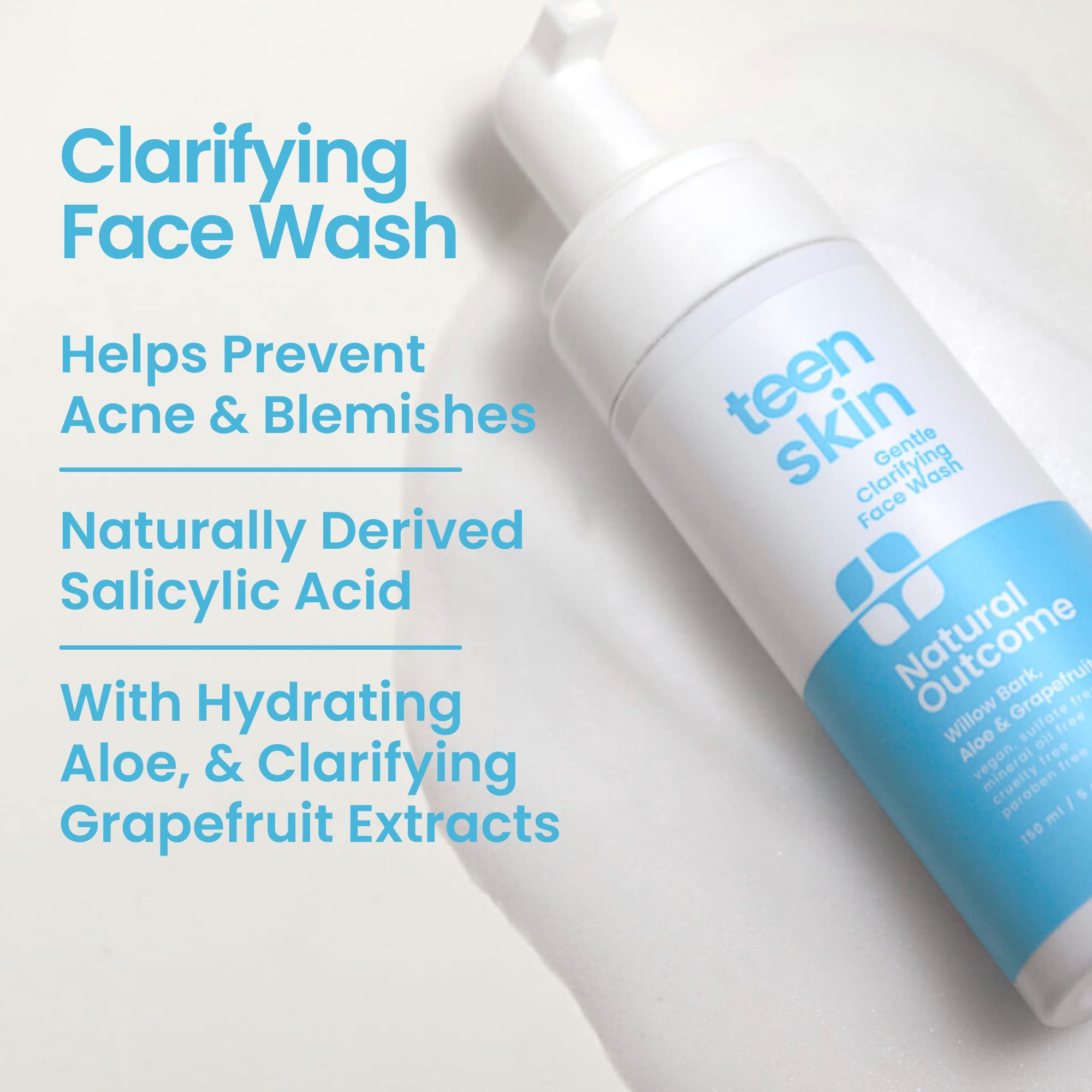 Natural Outcome USA-made label highlights non-toxic ingredients for teens.