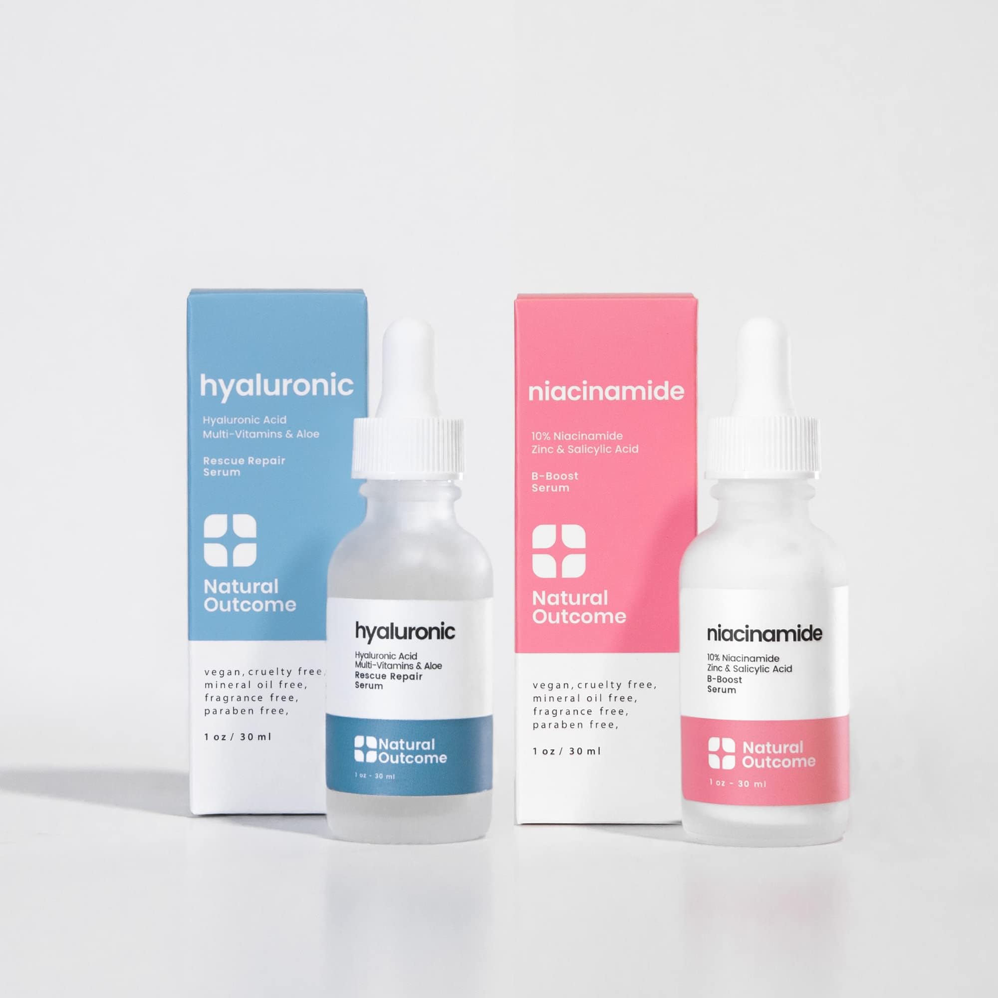 Natural Outcome vegan cruelty-free symbol representing ethical skincare