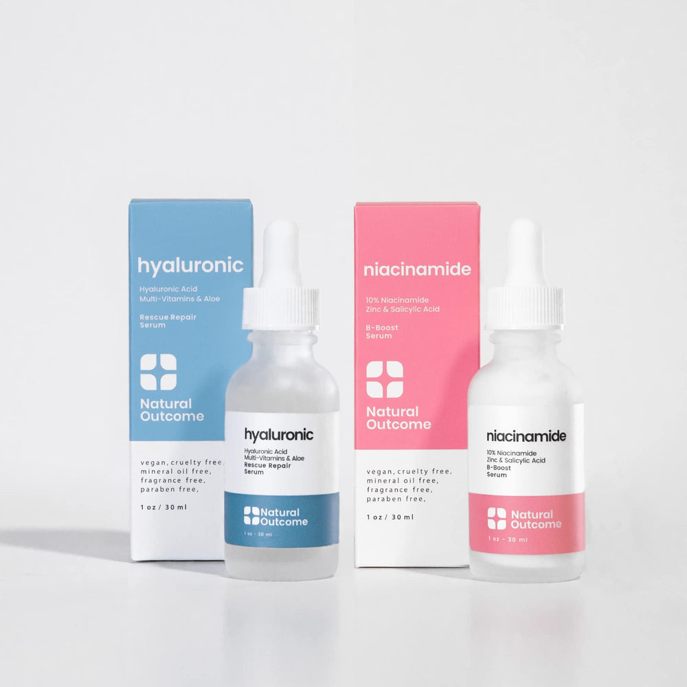 Natural Outcome vegan cruelty-free symbol representing ethical skincare