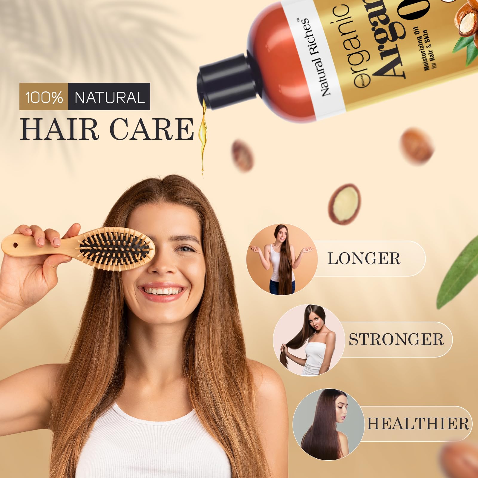 Natural Riches argan oil for coarse hair delivers softness and strength.