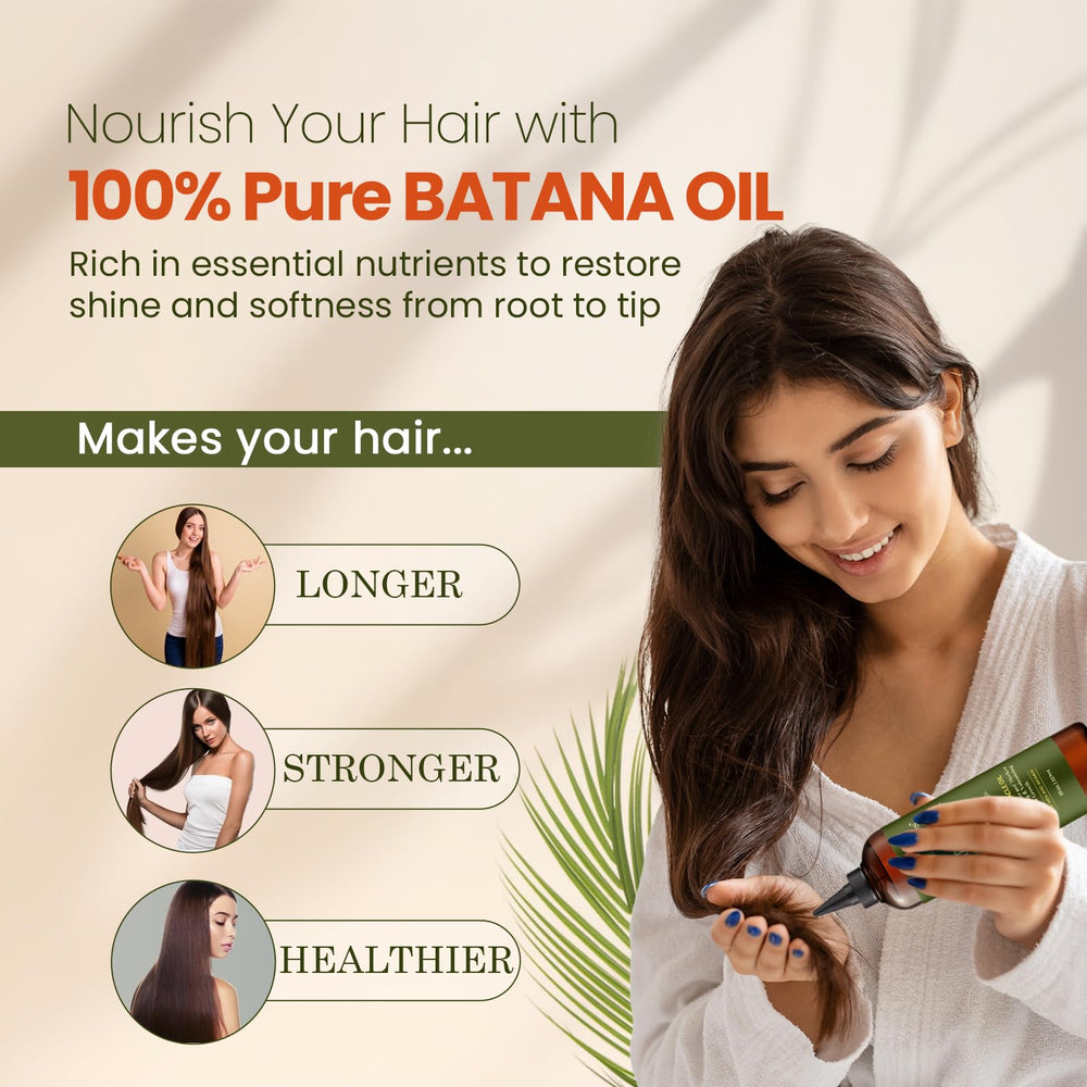 Natural Riches Batana oil on hands highlights lightweight shine and moisture.