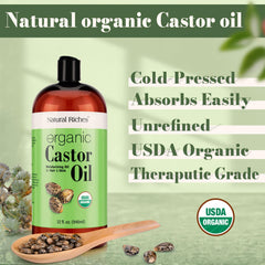 Natural Riches Castor Oil drops bottle for scalp and hair care