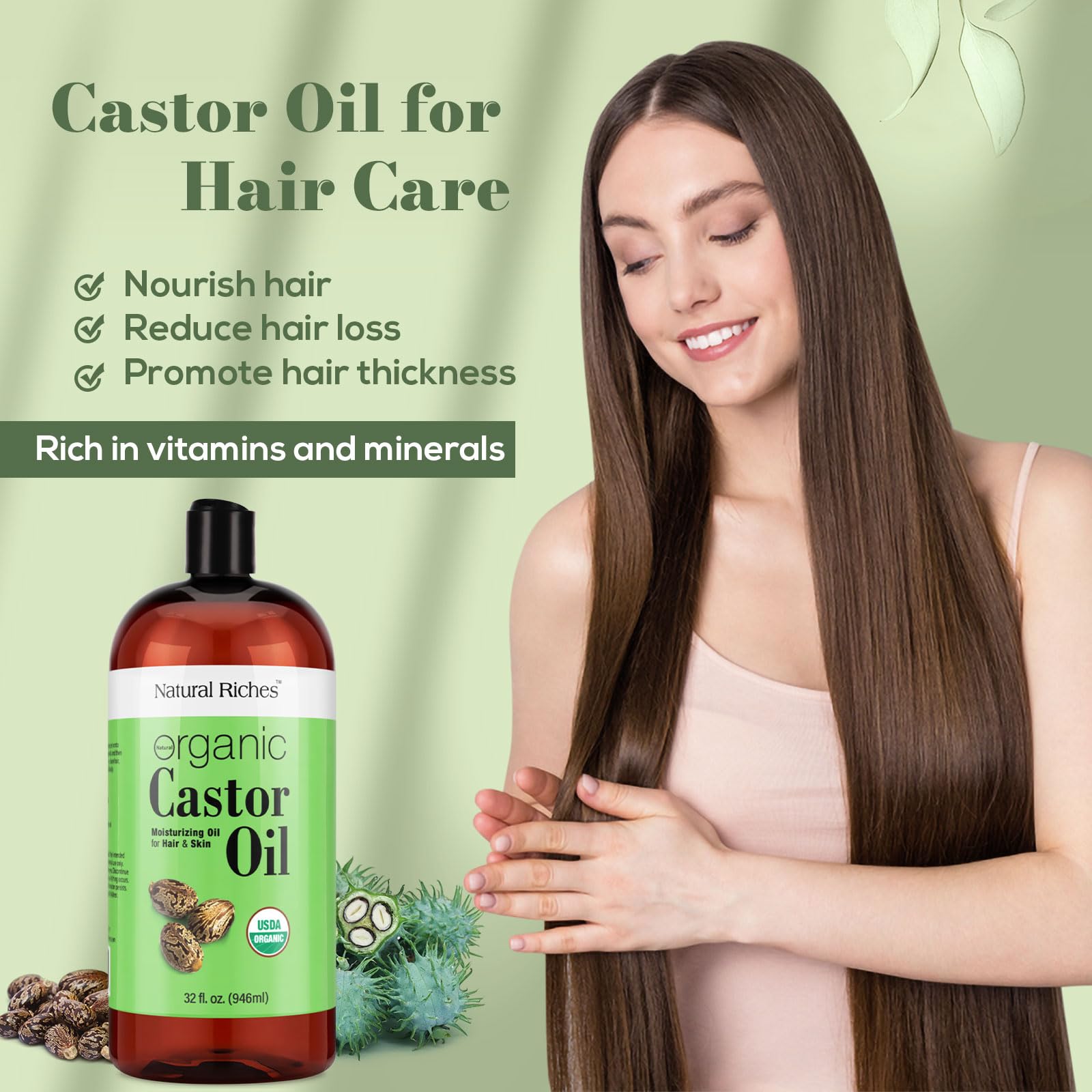 Natural Riches Castor Oil for hair growth support with a lightweight feel