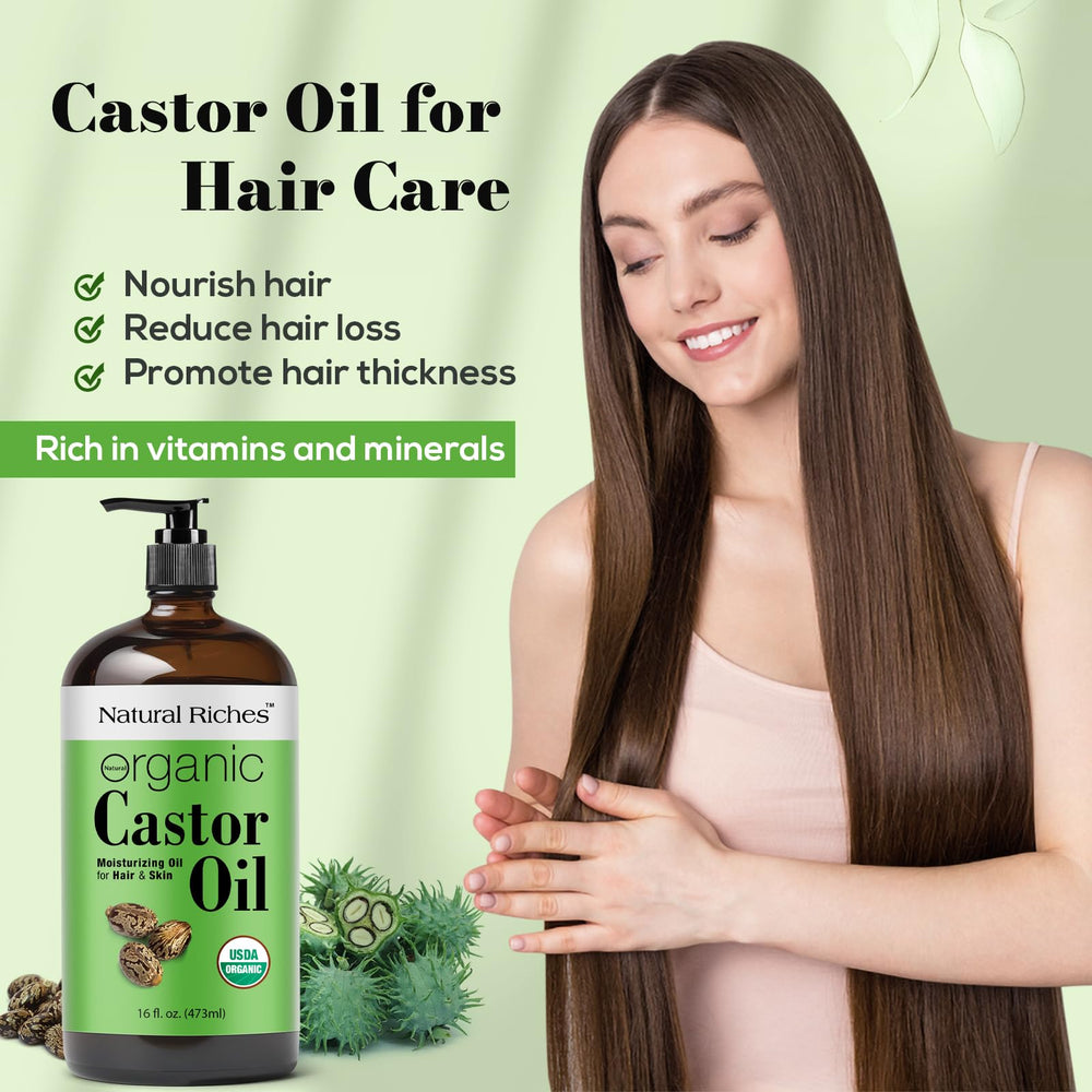 Natural Riches castor oil hexane-free purity ensures clean ingredients.