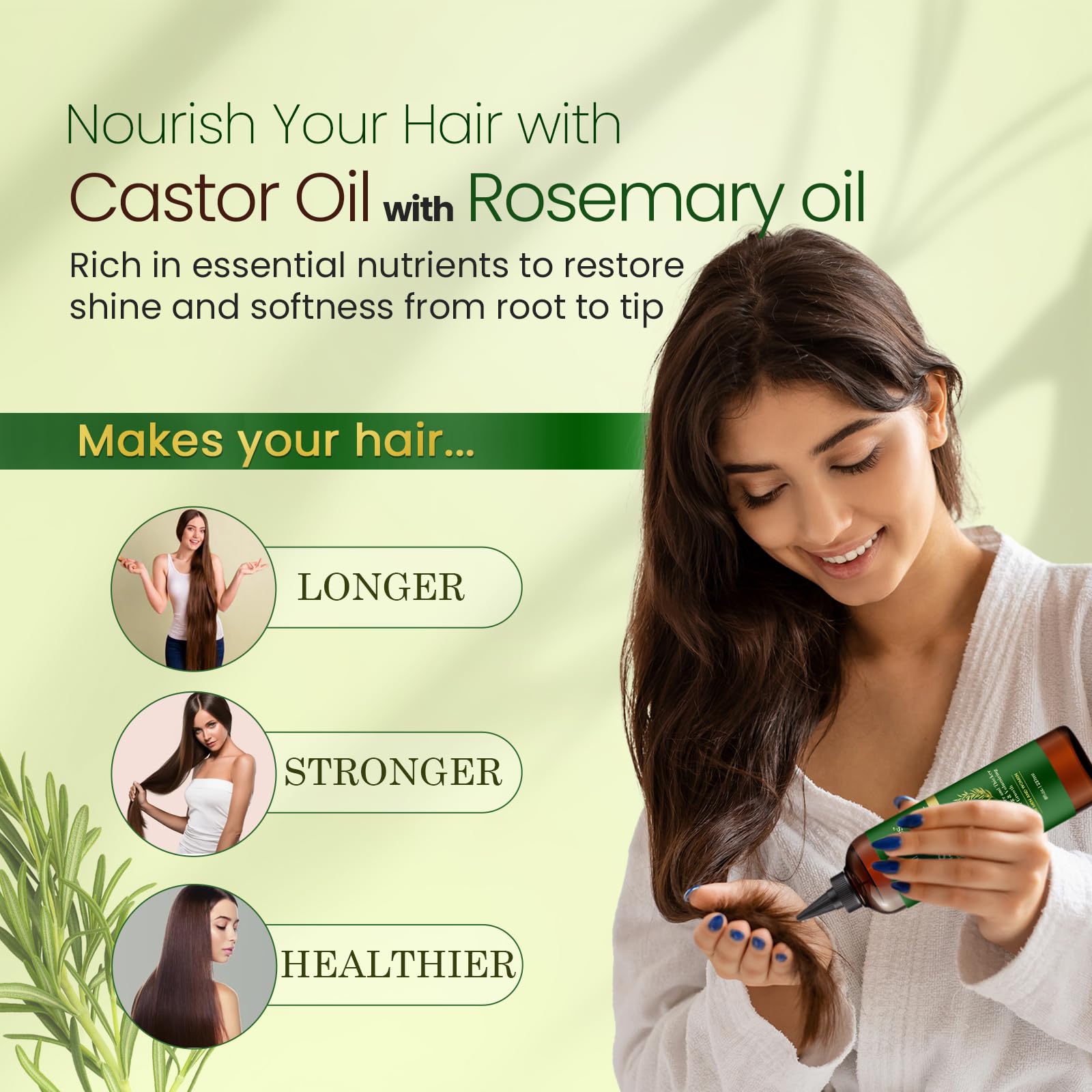 Natural Riches Castor Oil with Rosemary as a hair mask for deep conditioning.