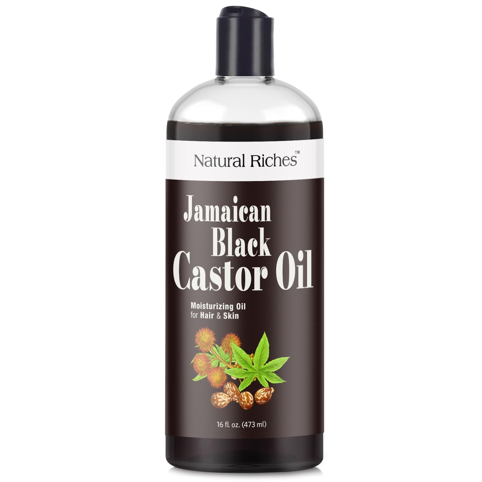 Natural Riches Jamaican Black Castor Oil authentic Jamaican source and traditional processing.
