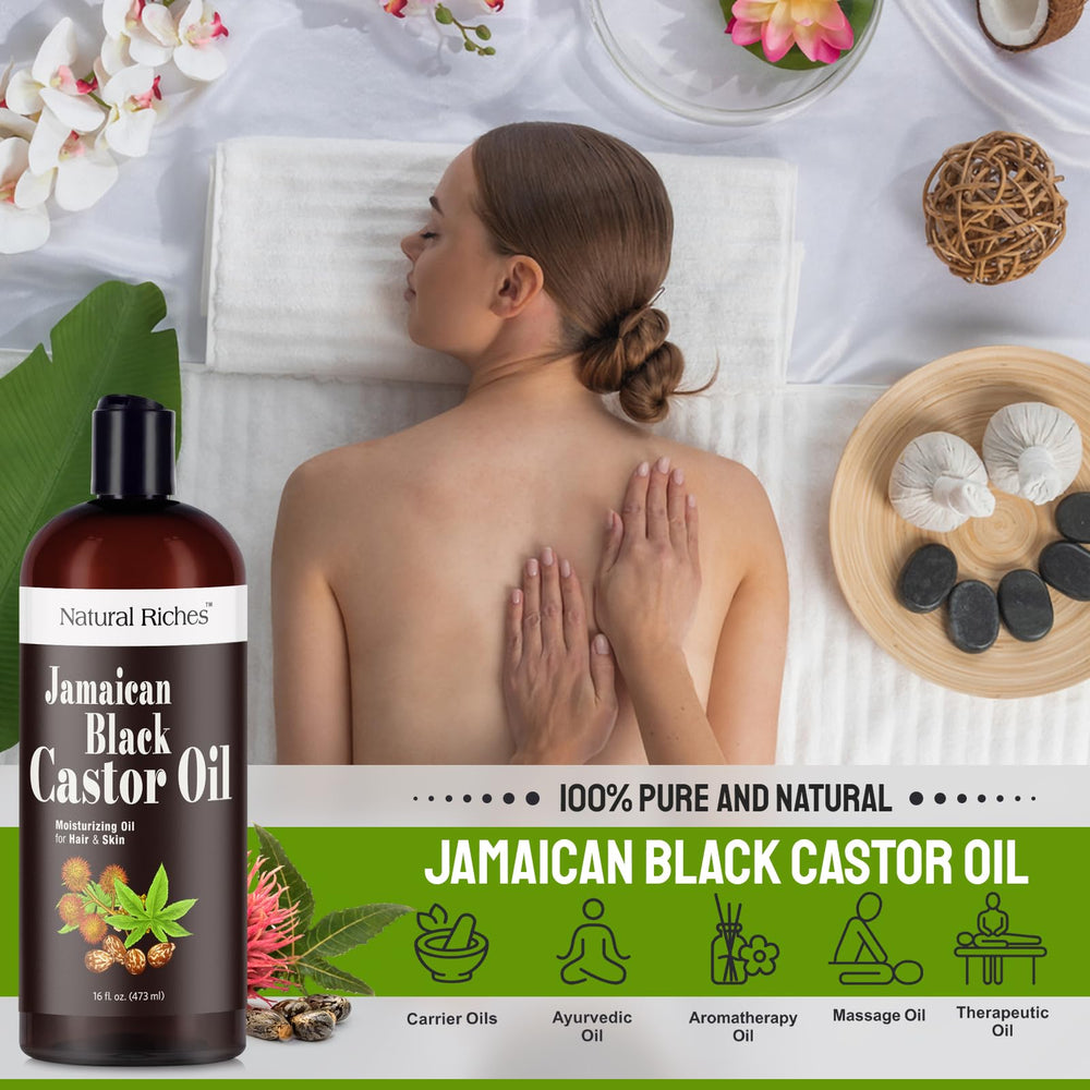 Natural Riches Jamaican Black Castor Oil on eyelashes supports nurturing lash growth potential.