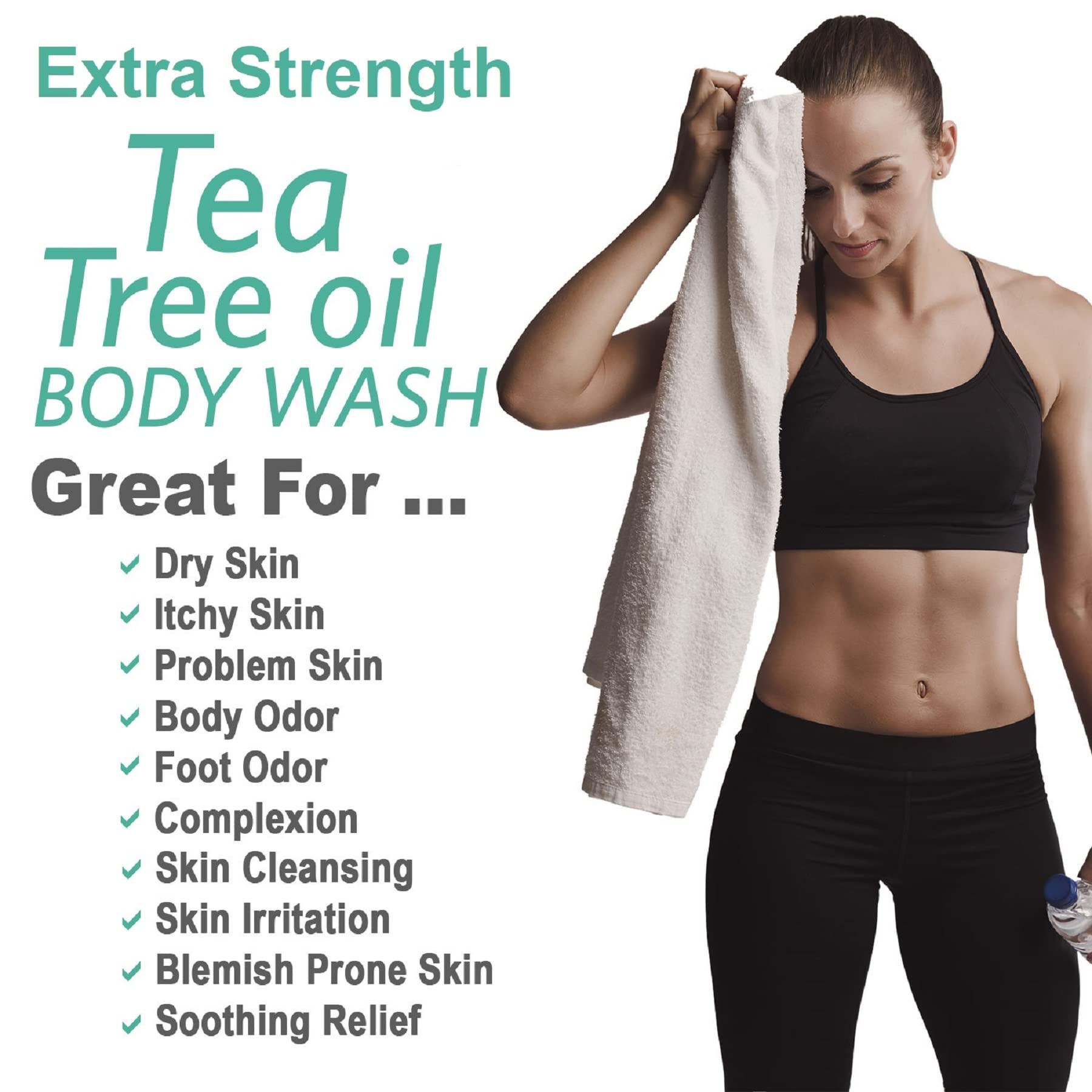 Natural Riches Tea Tree Body Wash pump makes quick showers easy
