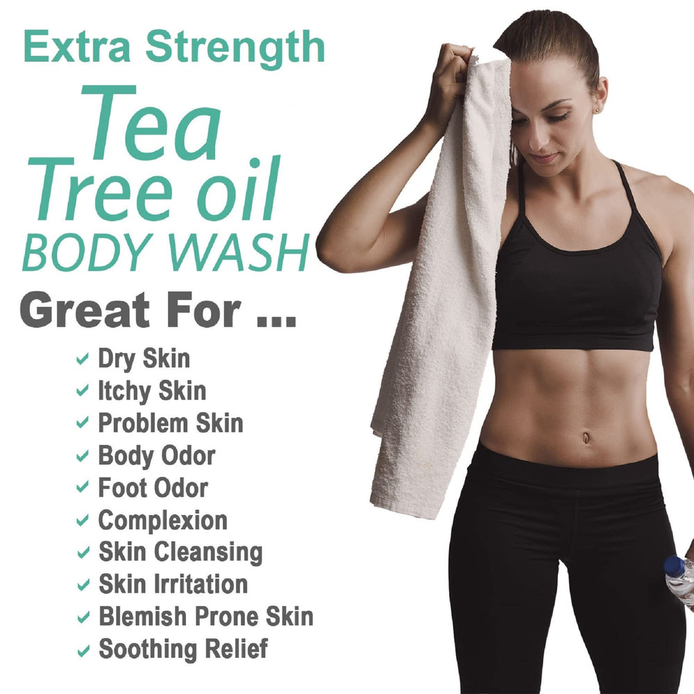 Natural Riches Tea Tree Body Wash pump makes quick showers easy