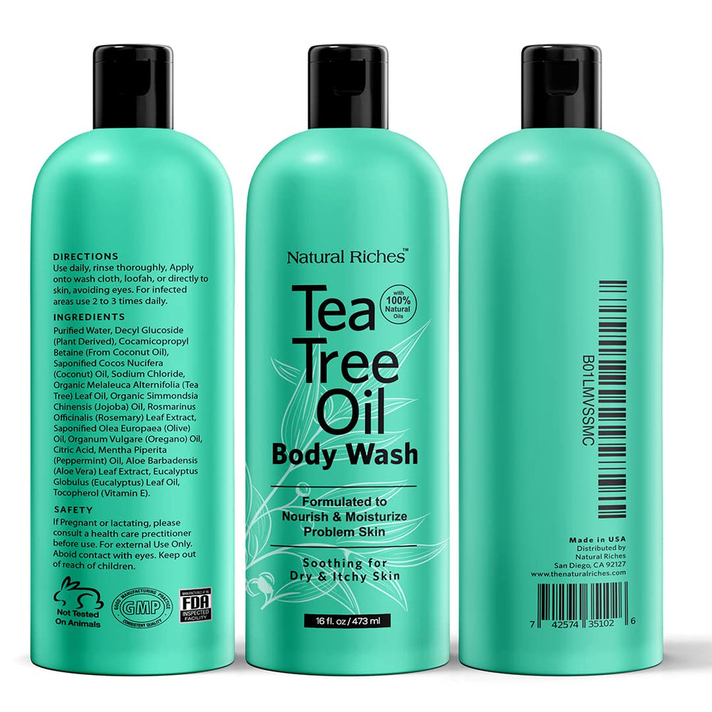 Natural Riches Tea Tree Body Wash balanced skin after use