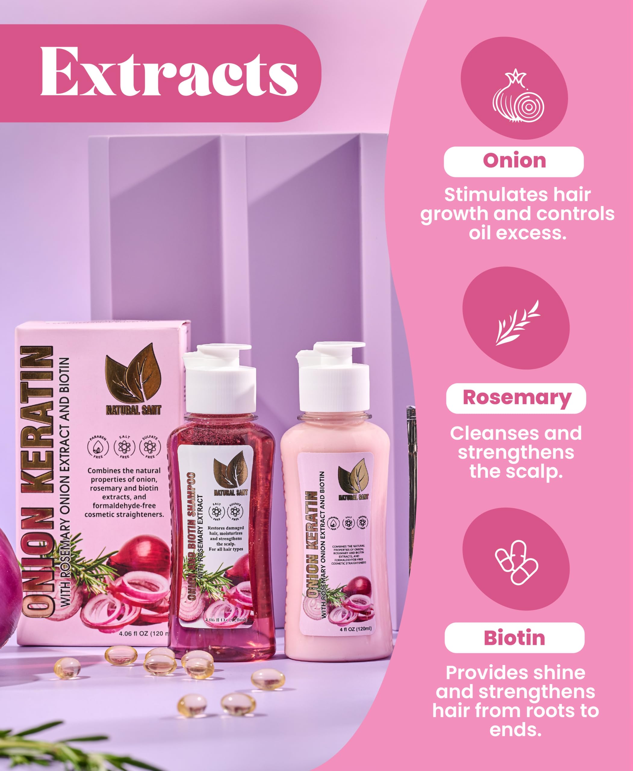 Natural Sant biotin rosemary shield scene suggesting long-lasting protection.