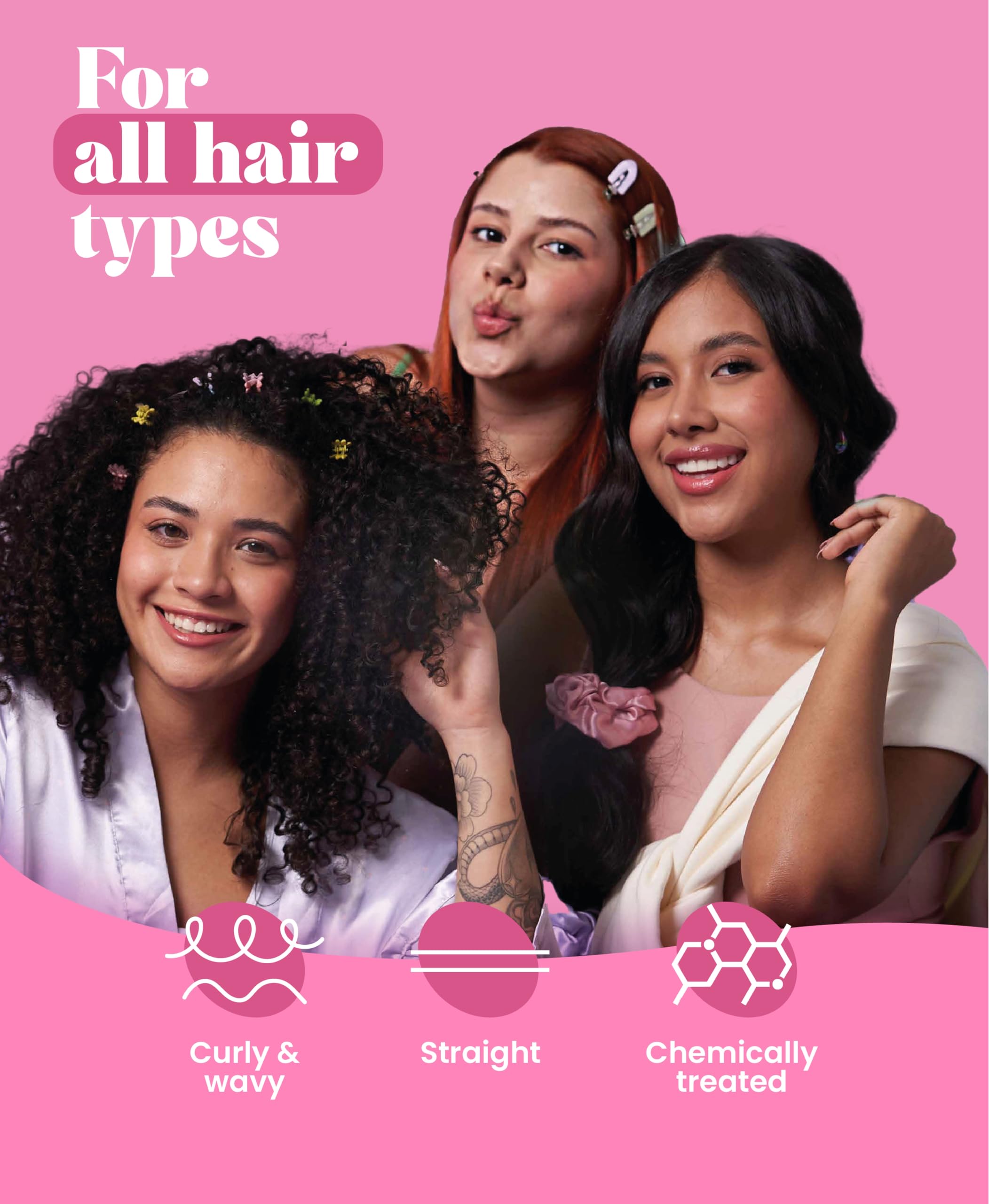 Natural Sant onion keratin application scene demonstrating detangled smooth hair.