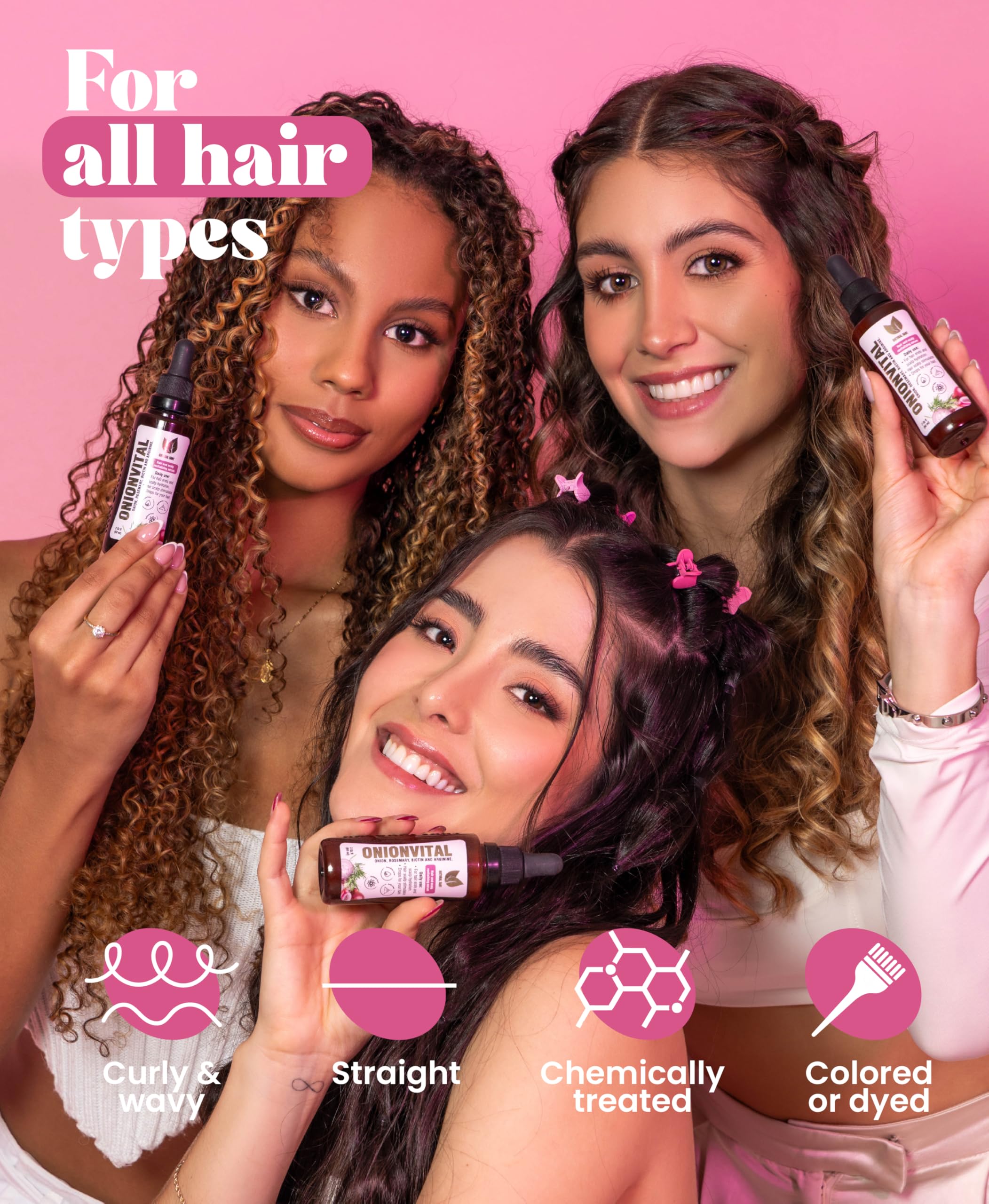 Natural sant Onionvital serum ingredients panel features onion extract.