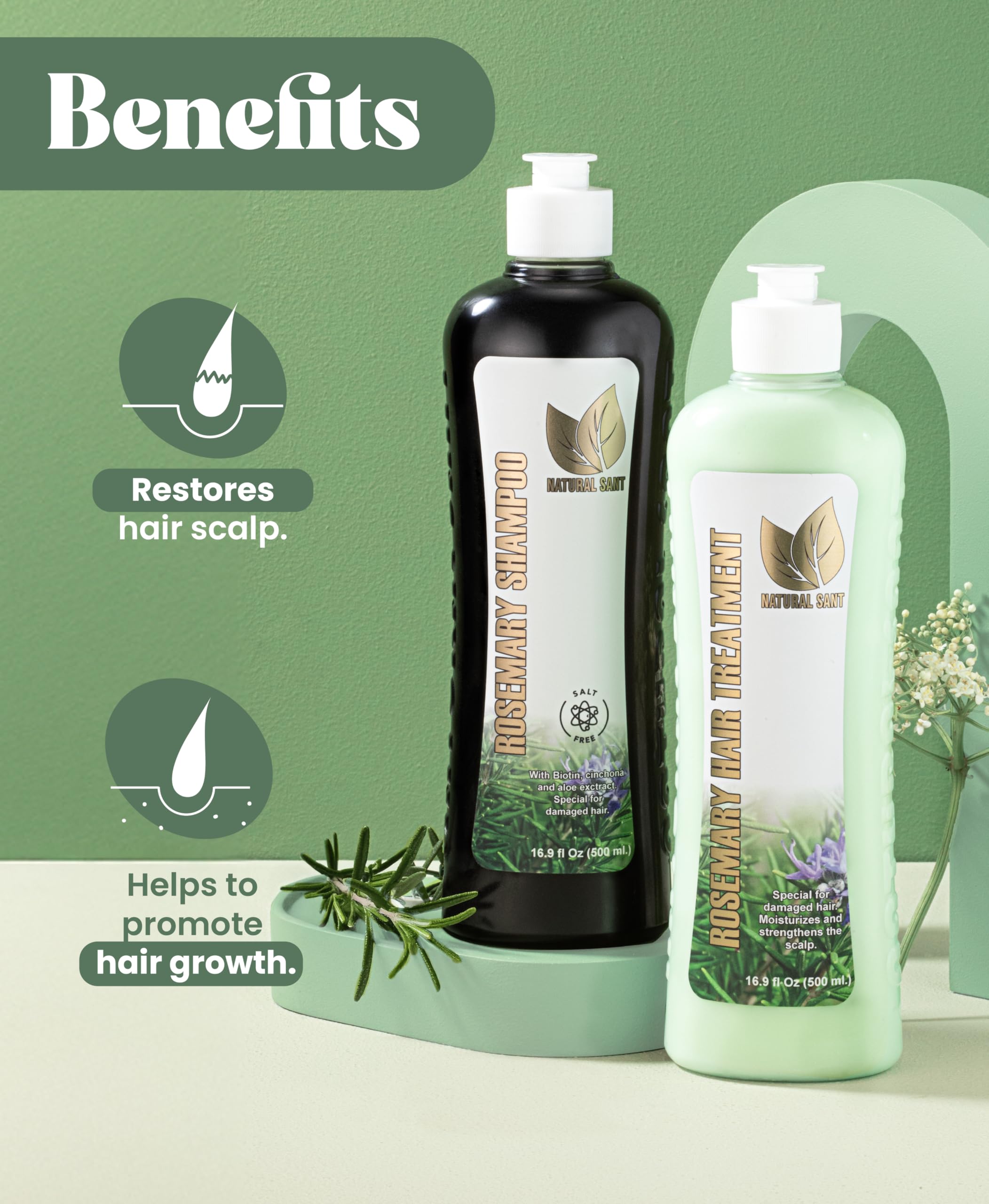 Natural Sant packaging close-up reveals a clean, sulfate-free formula.