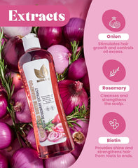 Natural Sant rosemary onion biotin ingredients close-up