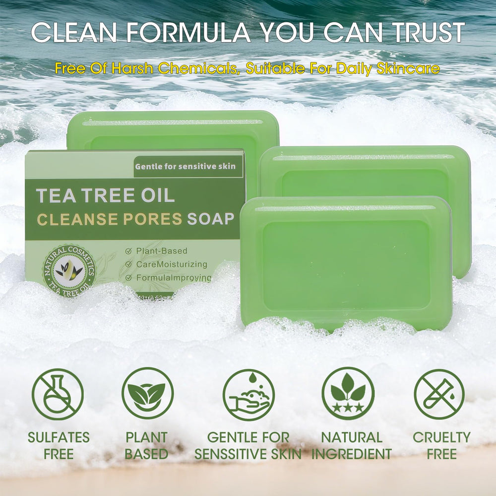 Natural Tea Tree Soap Bar face and body cleansing suitable for daily routines.
