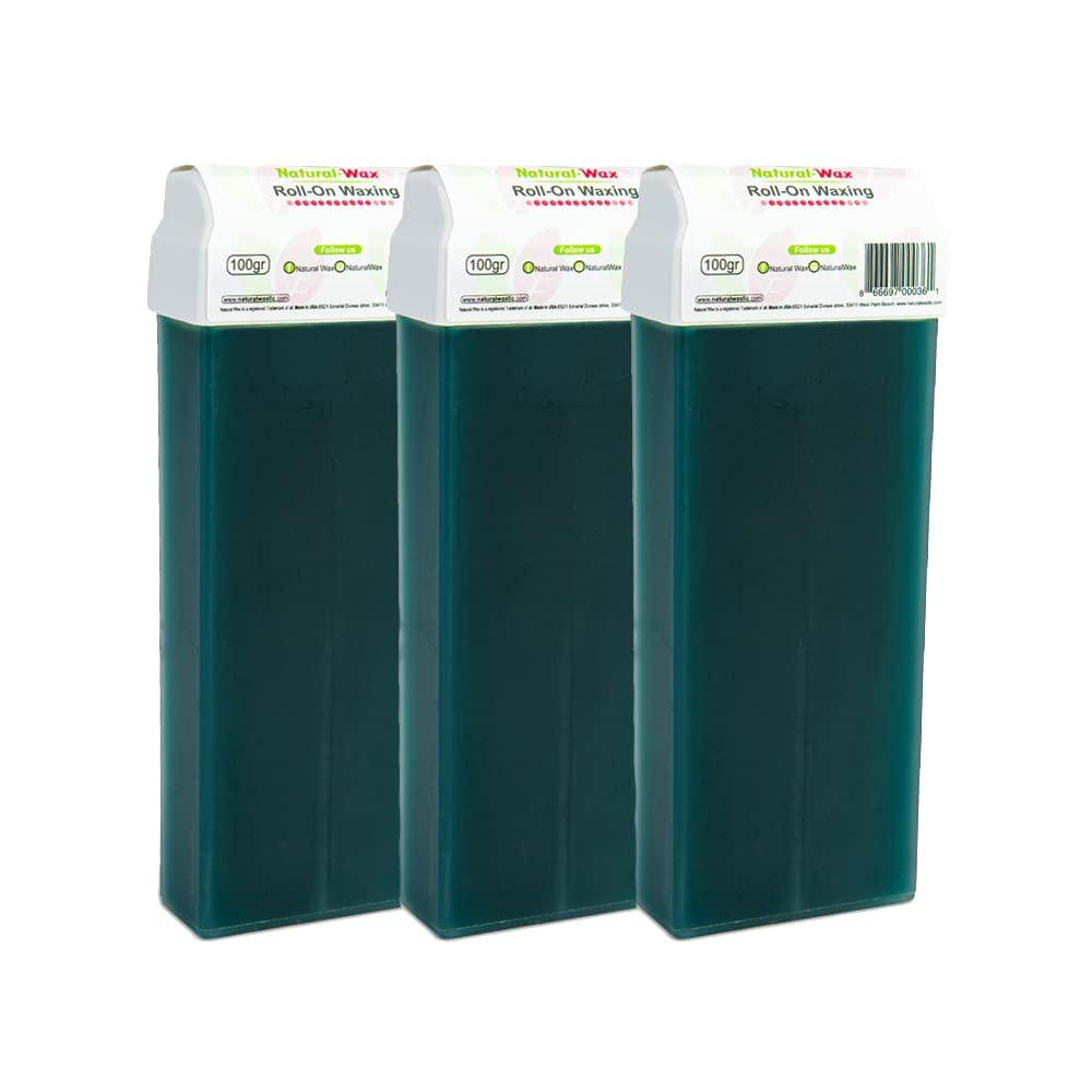 NATURAL-WAX roll-on cartridge pack 3 ready for use, clean and convenient.