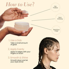 NaturAll edge control jar application shows comfortable styling without buildup.