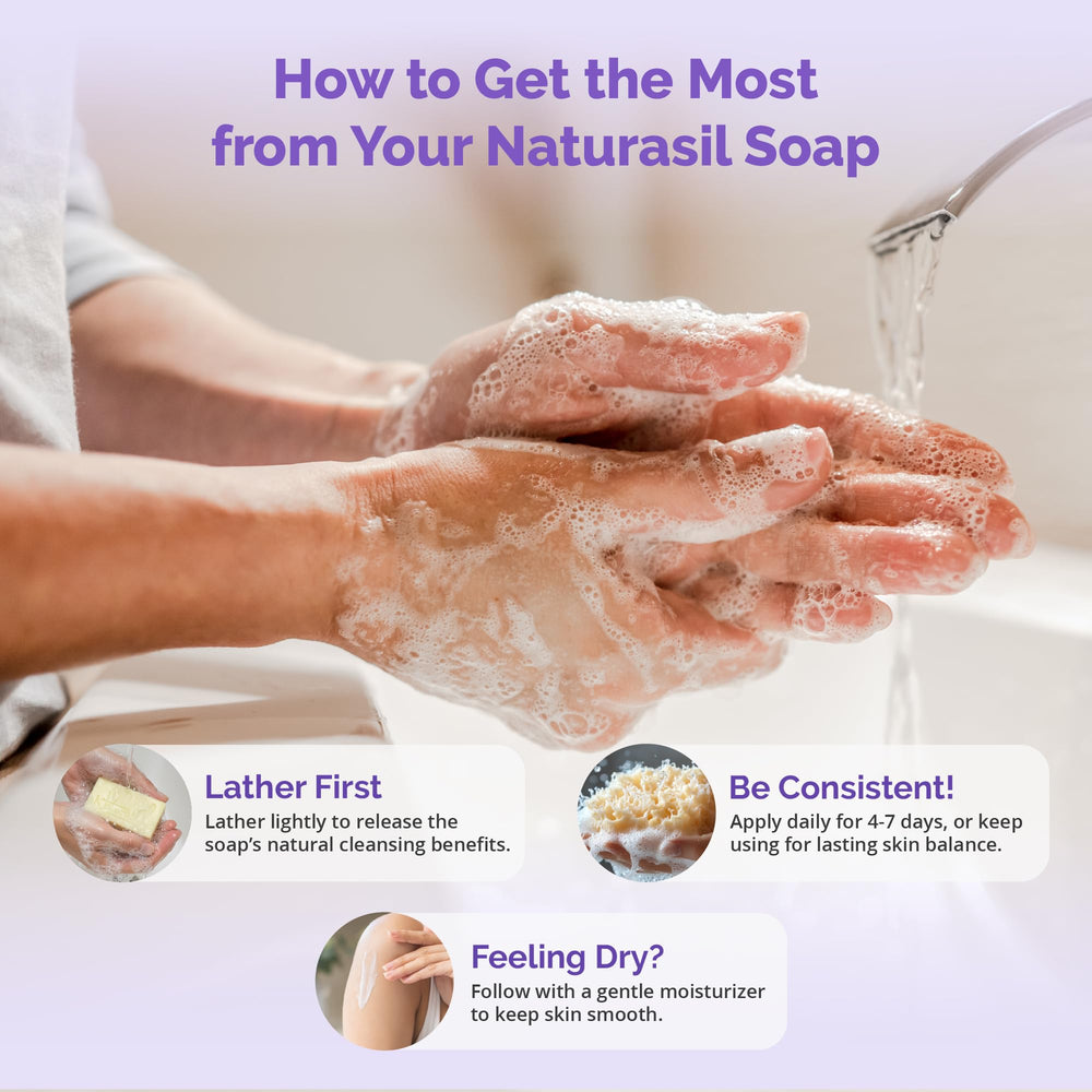 Naturasil sulfur lavender soap bar lavender oil infusion for cleansing